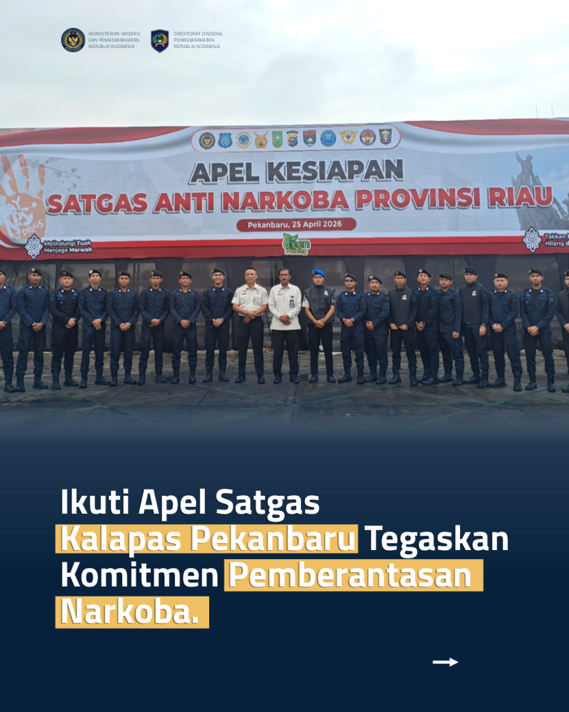 Ikuti Apel Kesiapan Satgas, Kalapas Pekanbaru Tegaskan Komitmen Pemberantasan Narkoba