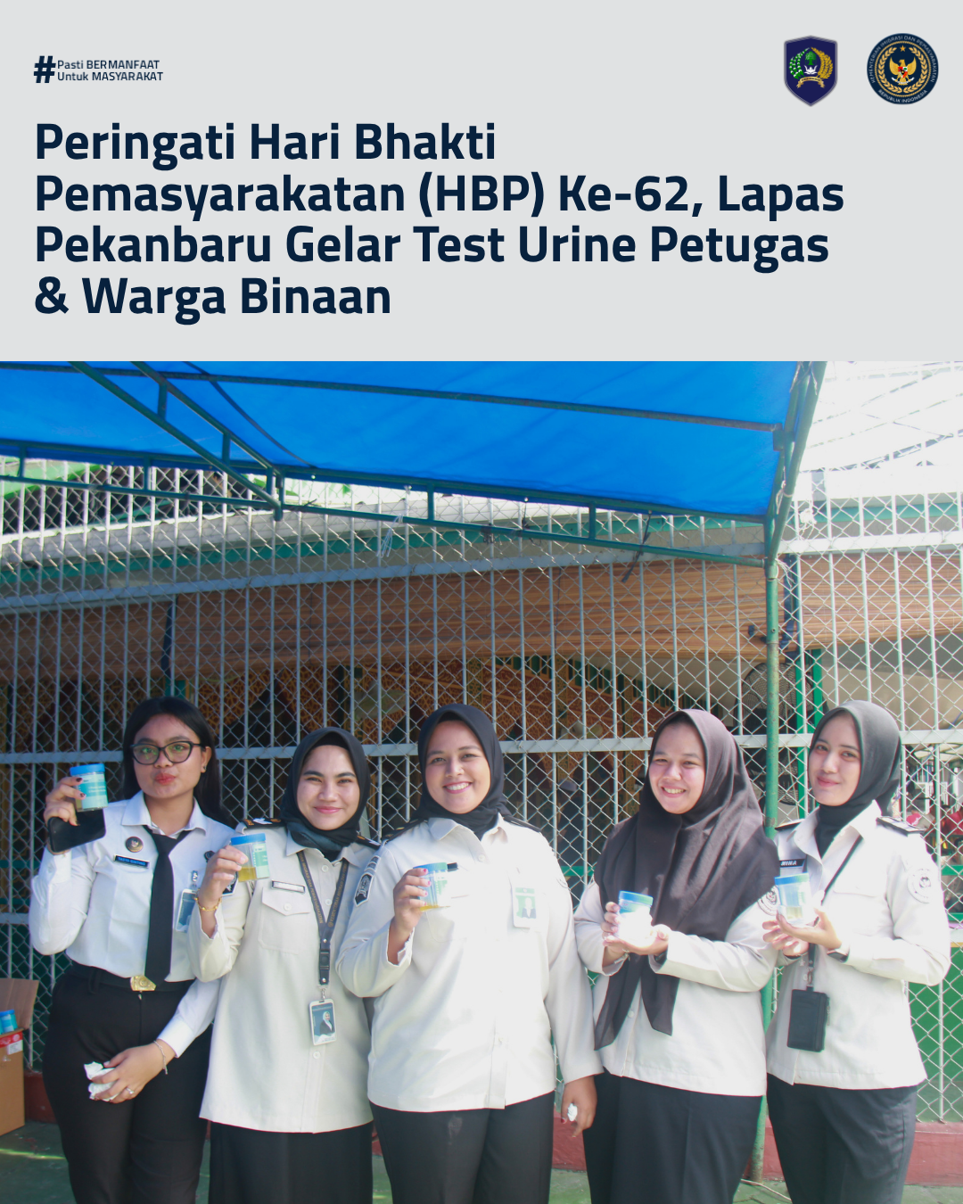 Perkuat Komitmen "Say No to Drugs", Lapas Pekanbaru Gelar Tes Urine Massal Bersama TNI, Polri, dan BNN