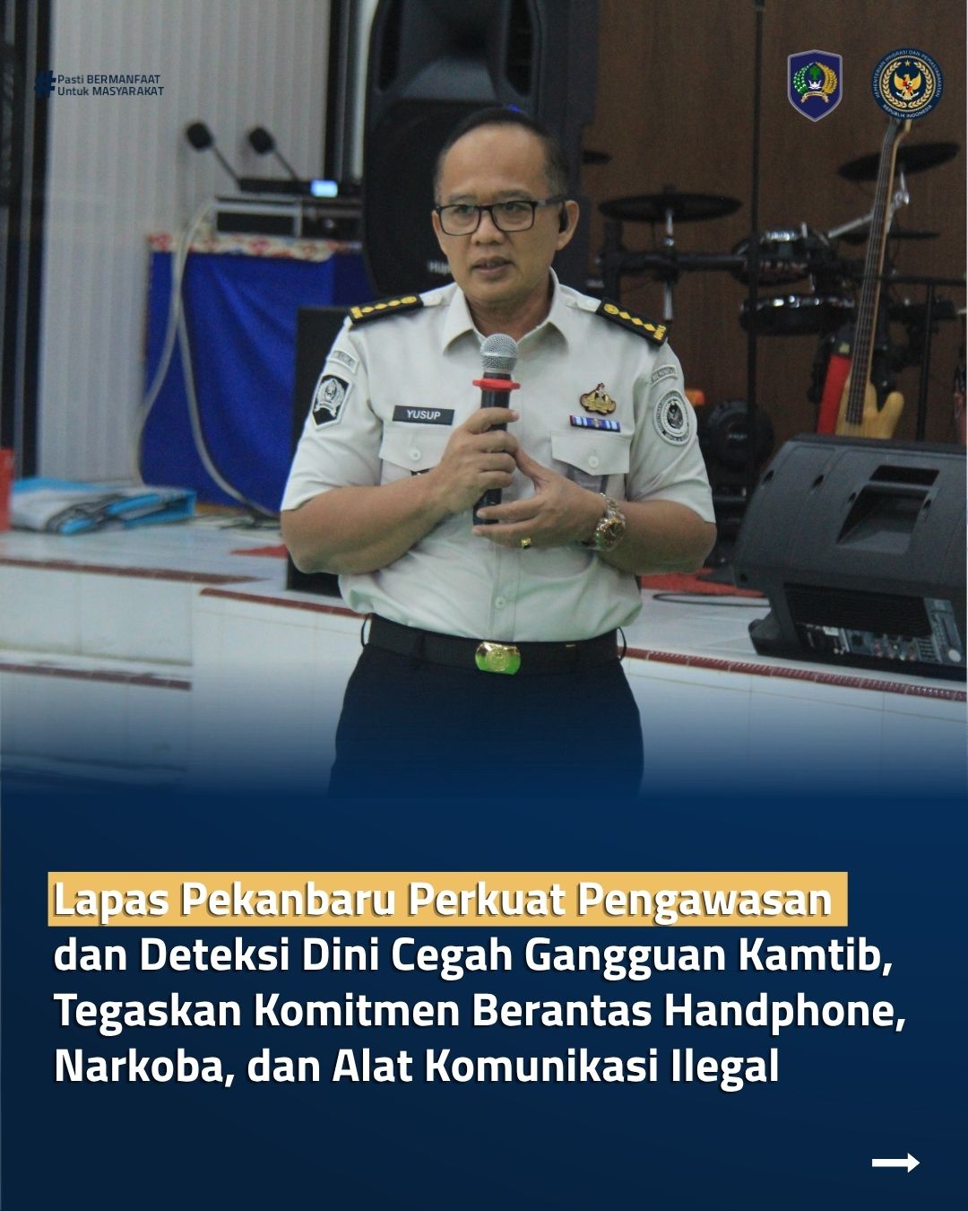 Lapas Pekanbaru Perkuat Pengawasan dan Deteksi Dini Cegah Gangguan Kamtib, Tegaskan Komitmen Berantas Handphone, Narkoba, dan Alat Komunikasi Ilegal