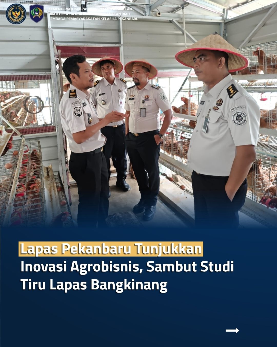 Lapas Pekanbaru Tunjukkan Inovasi Agrobisnis, Sambut Studi Tiru Lapas Bangkinang
