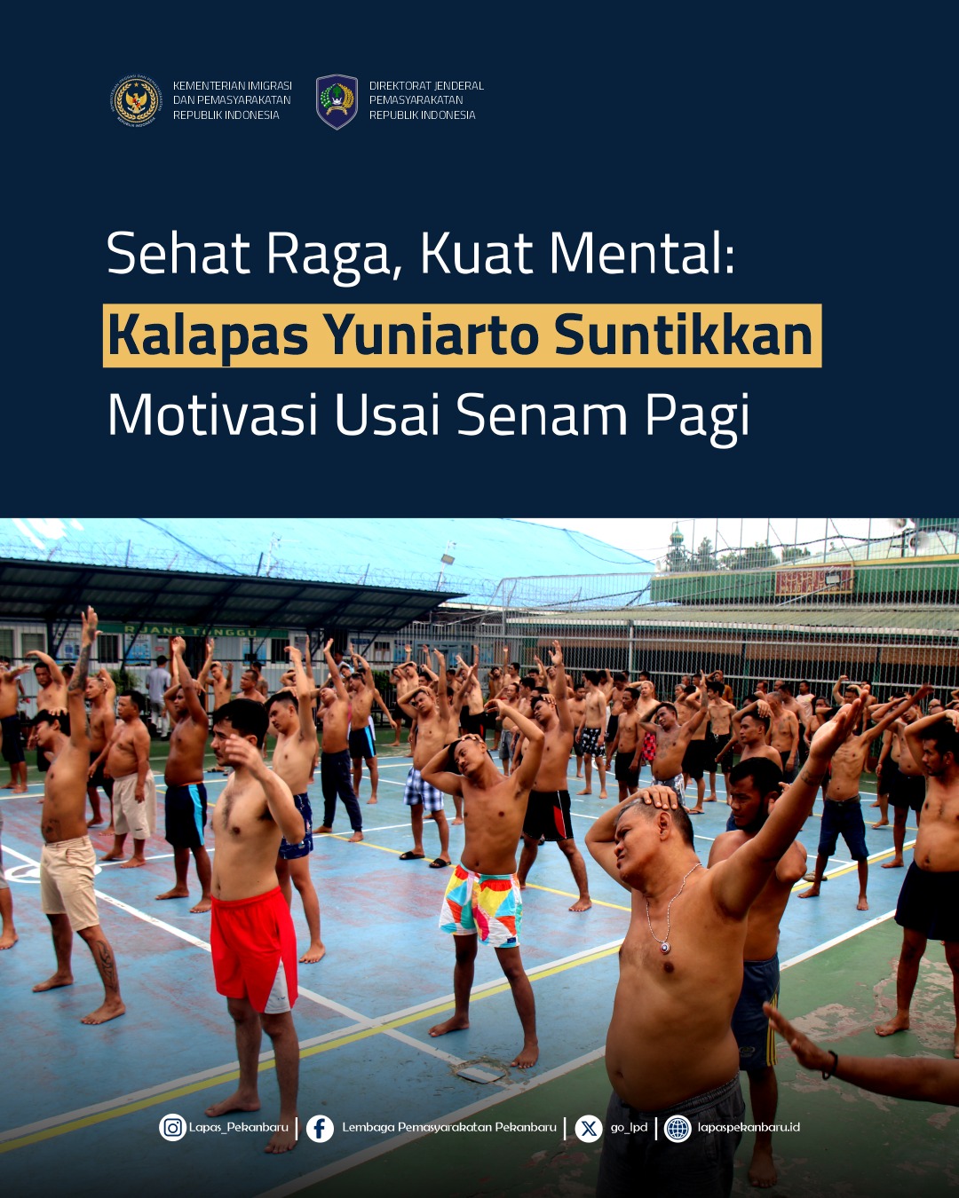 Sehat Raga, Kuat Mental: Kalapas Yuniarto Suntikkan Motivasi Usai Senam Pagi